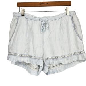 Bella Dahl Light Blue TENCEL Drawstring Shorts – Size Large